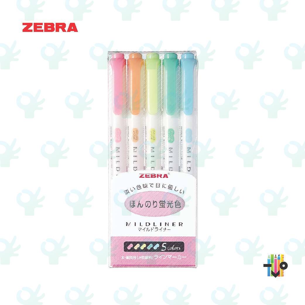 Zebra Highlighters Mildliner Highlighter (5 Colours/set)